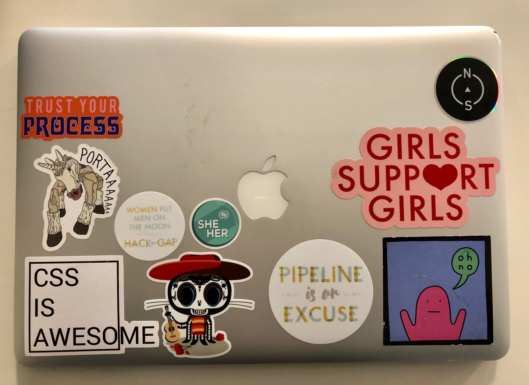 image of my computer with stickers